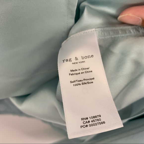 Rag and Bone Anderson Silk Shirt size M NWT - Picture 6 of 7